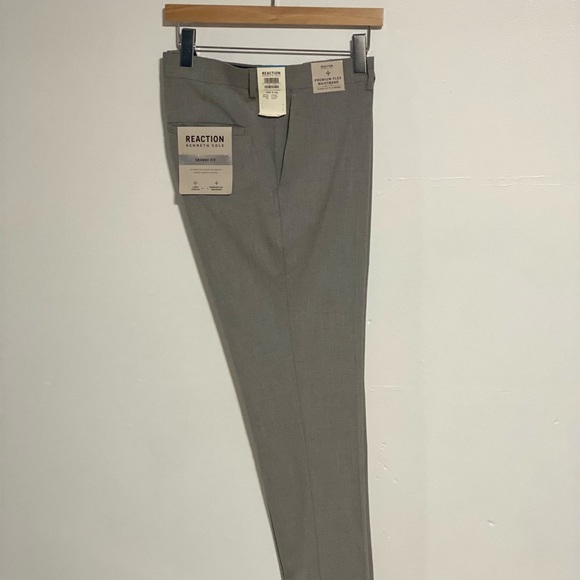 Kenneth Cole® Reaction Skinny Fit Dress Pants with Premium Flex Waistband. - Picture 4 of 6